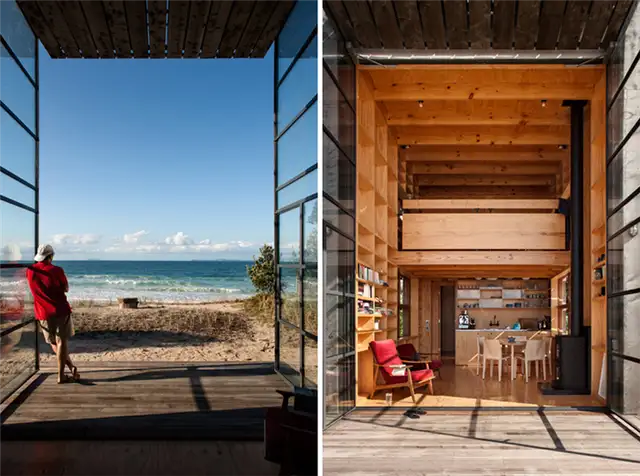 Crosson Clarke Carnachan Architects Деревянный дом Вид на океан