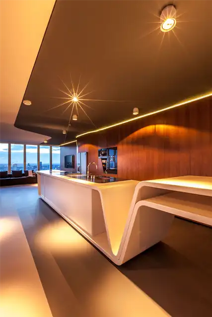 rotterdam-penthouse-kitchen-island-with-lights-on