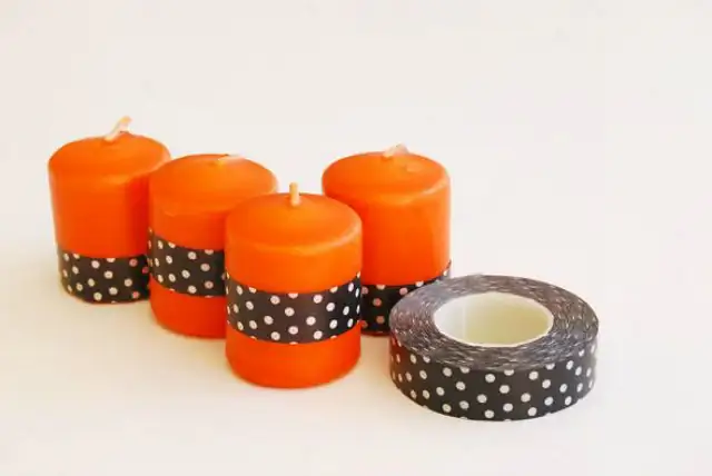 Свечи с лентой Washi
