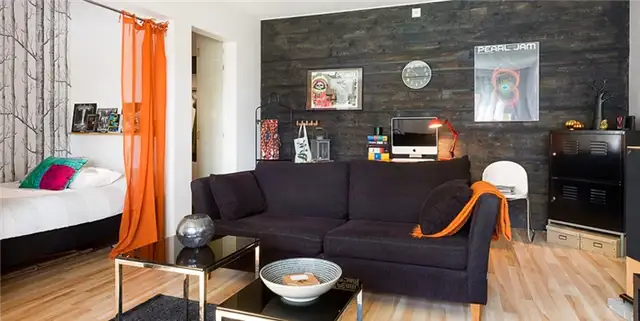 гостиная в 39м спальня
