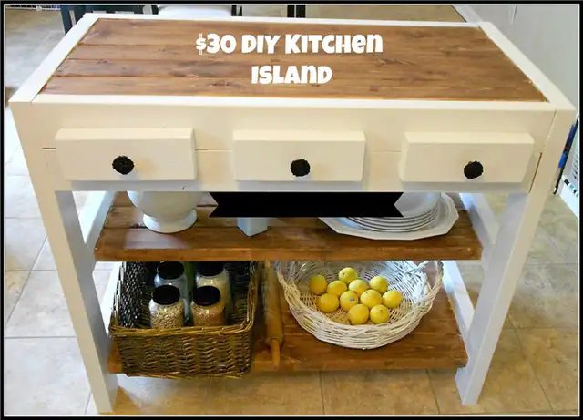 Дешевый кухонный остров DIY (своими руками)